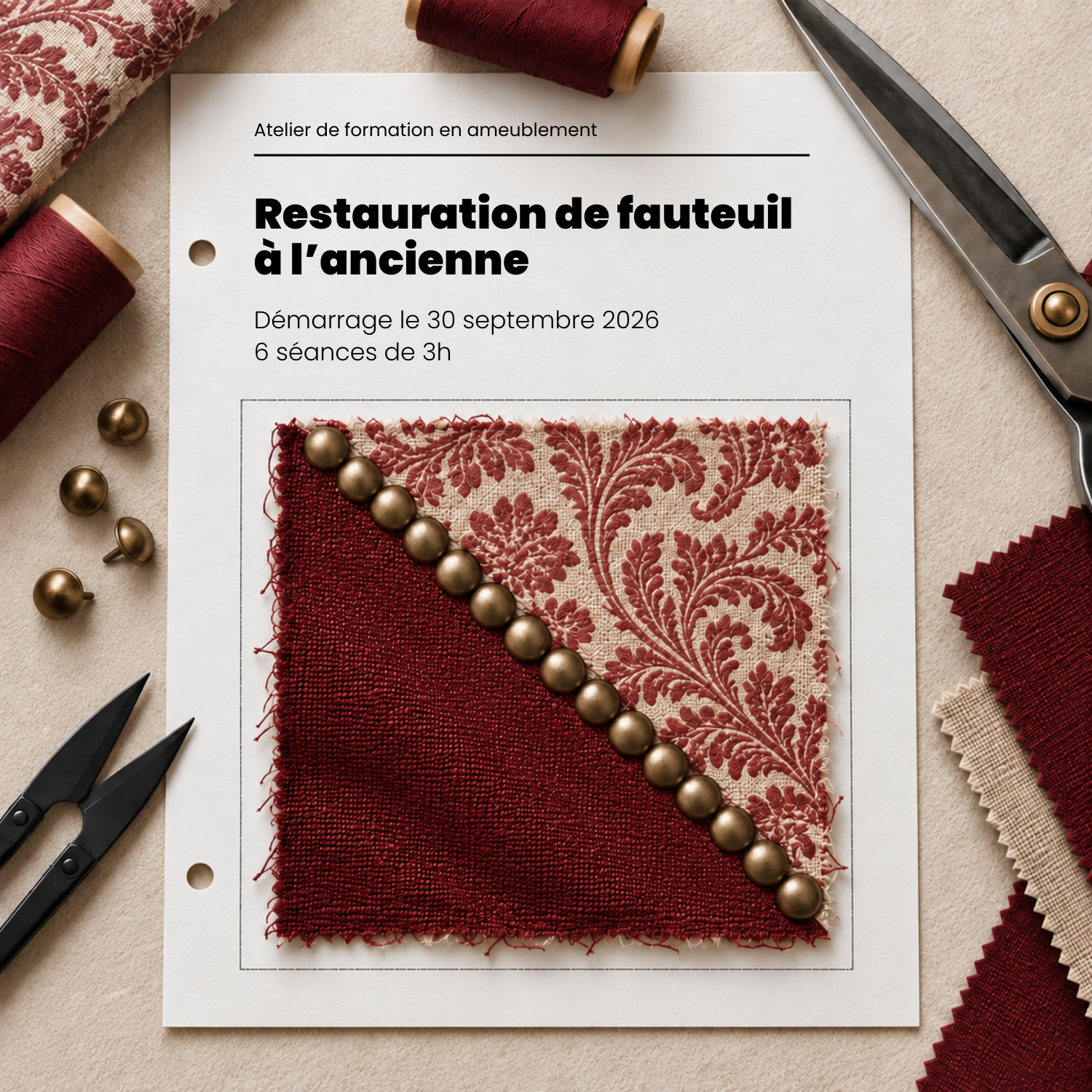 atelier restauration de fauteuil à l'ancienne ameublement
