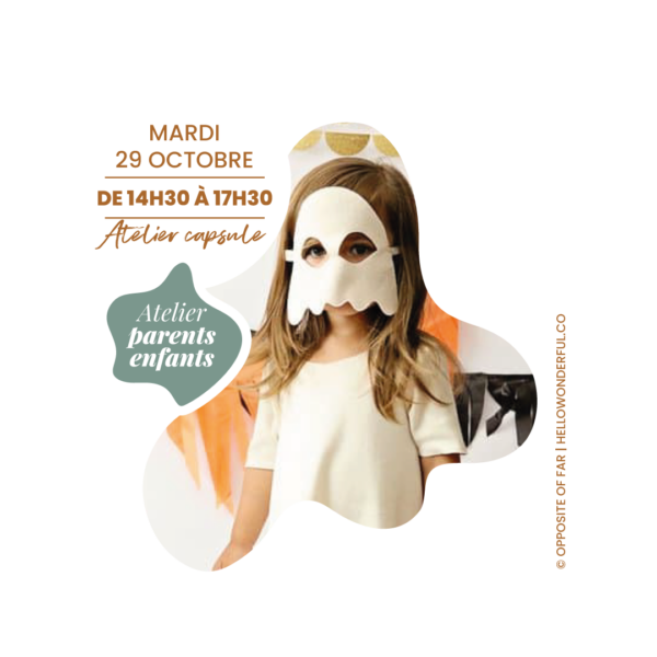 29 octobre : Atelier capsule parents enfants : Création d'un masque pour Halloween