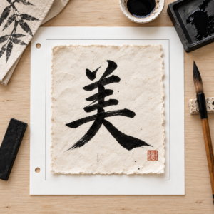 Calligraphie japonaise - matin