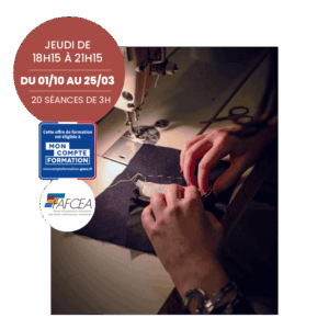 Atelier couture niveau perfectionnement | jeudi