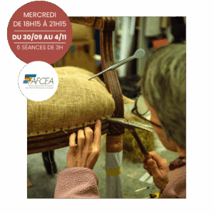 Restauration de fauteuil à l'ancienne (en crin)