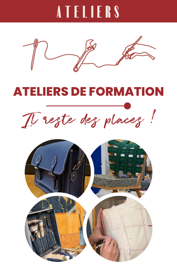 Visuels présentant les ateliers de formation qui démarrent en octobre 2025